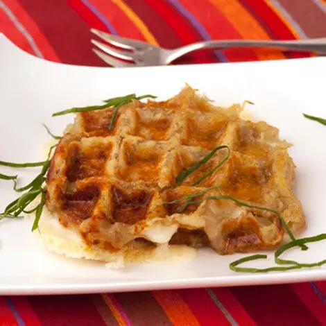 Recette : Gaufre de pommes de terre au fromage de brebis