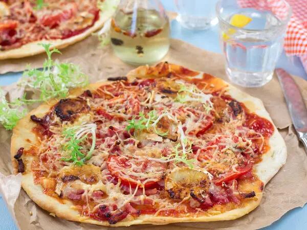 Recettes : Pizza Chèvre Lardons