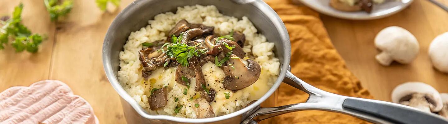 Risotto aux champignons des bois et au fromage