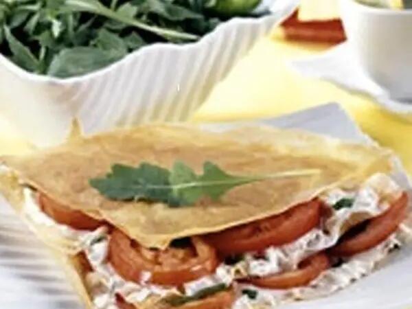 Recettes : Feuilles de brick en millefeuille au fromage frais