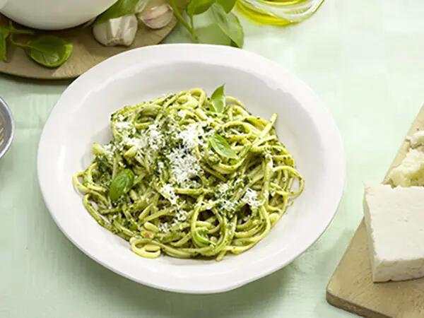 Recettes : Spaghettis au pesto verde