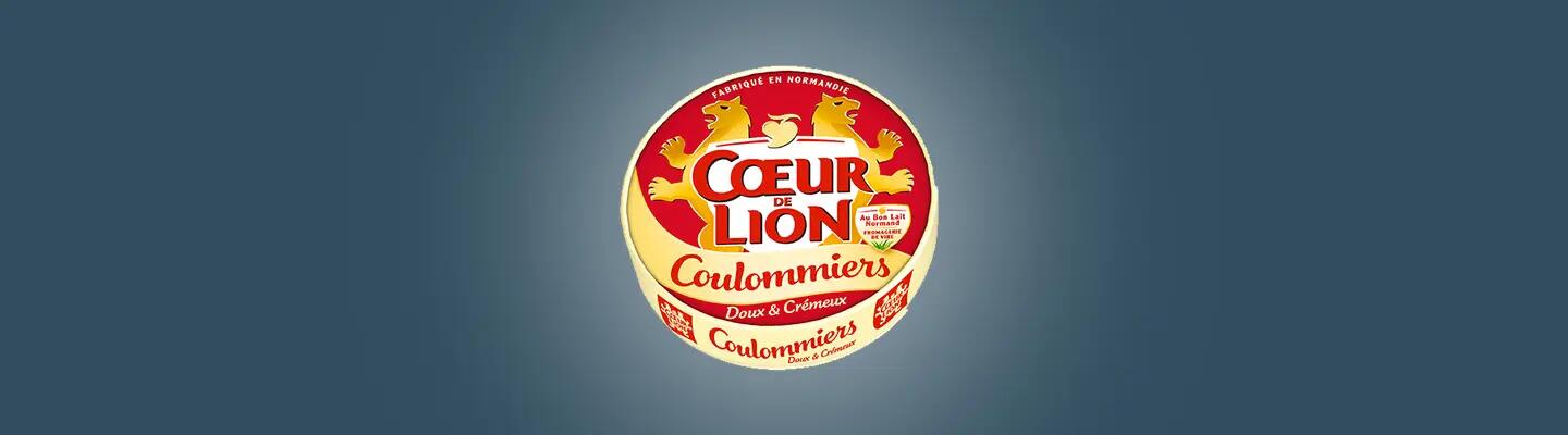 COEUR DE LION COULOMMIERS 350G sur fond bleu