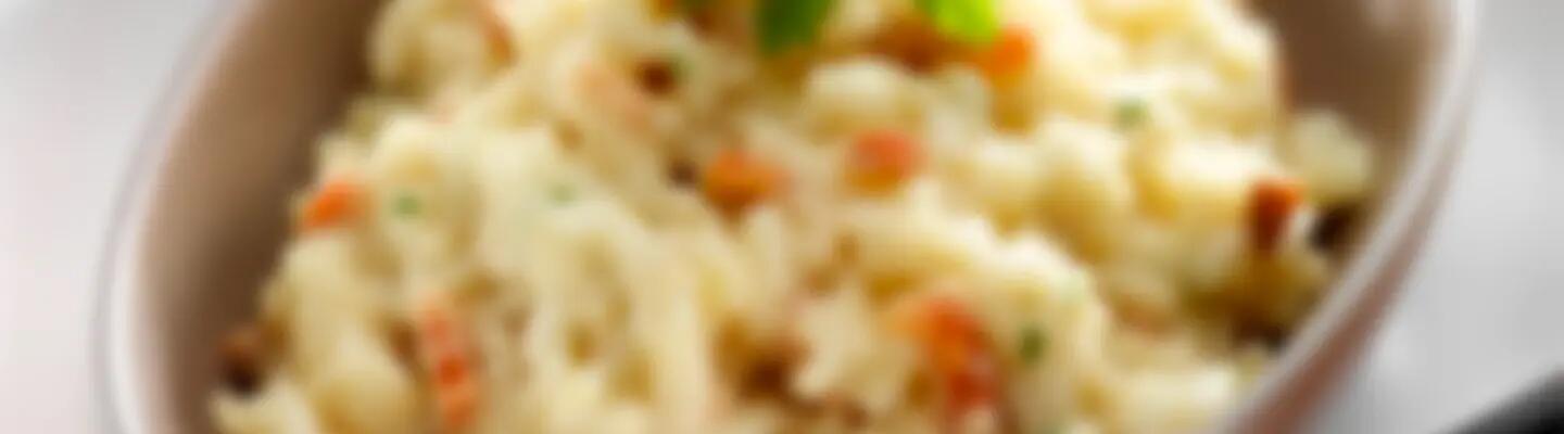 Recette : Risotto aux lardons, oignons et fromage à raclette