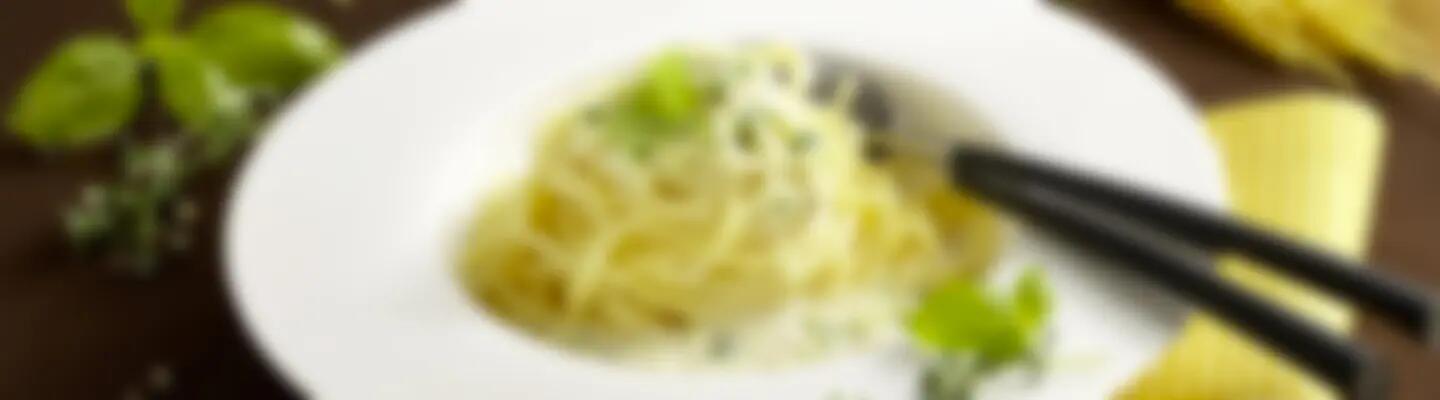 Spaghetti aux légumes, sauce au bleu Recette au fromage