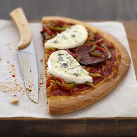 Recette : Pizza pepperoni au bleu