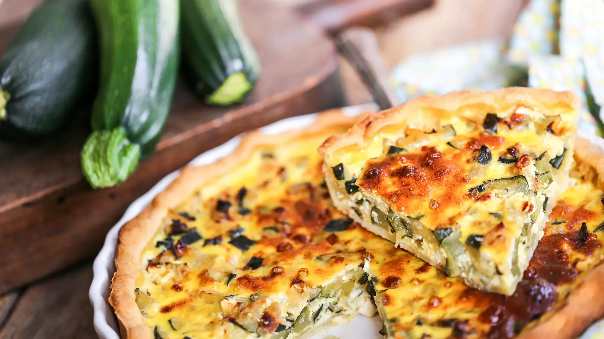 Quiche courgettes feta