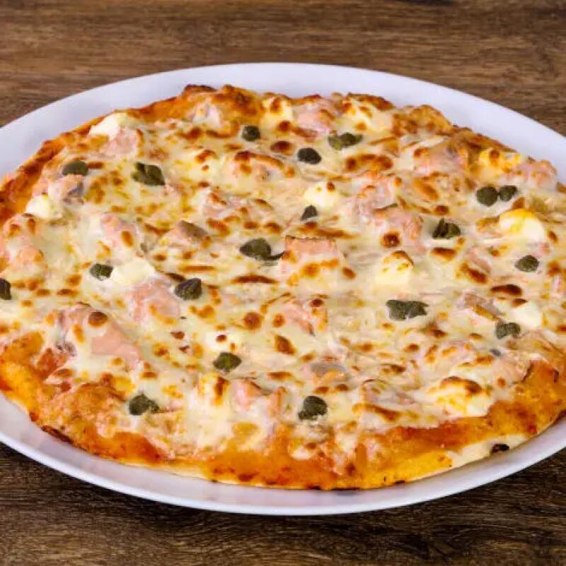 Recette : Pizza aux fromages et saumon fumé