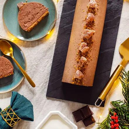 Bûche cheesecake chocolat au fromage frais - Recette au fromageFacebookTwitter-image