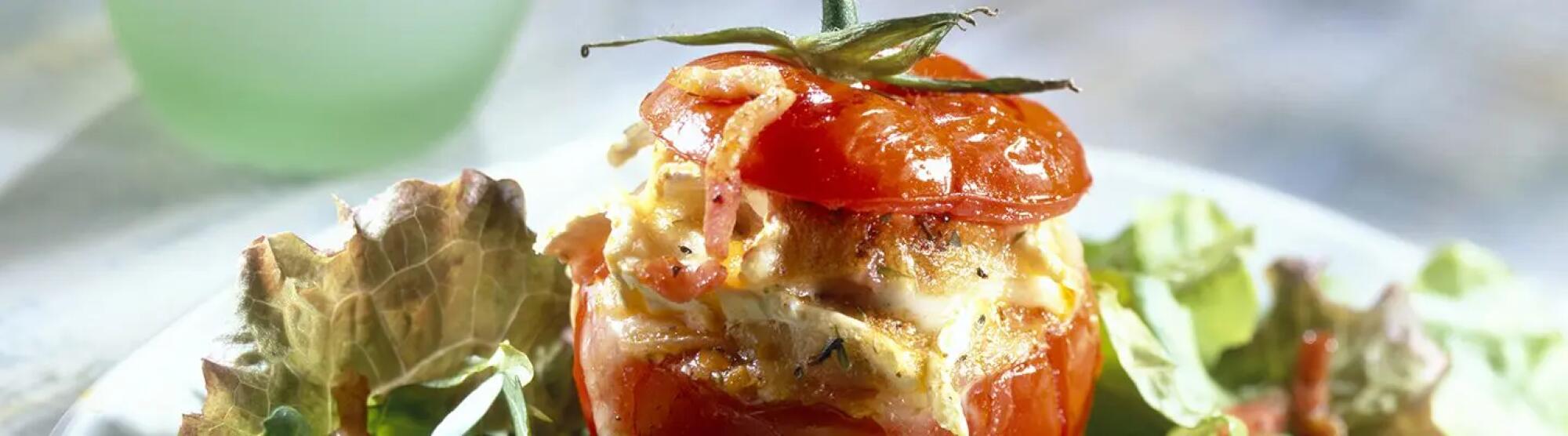 Recette : Tomate provençale farcie au fromage frais