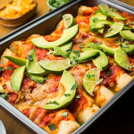 Recette : Enchiladas au bœuf et cheddar râpé