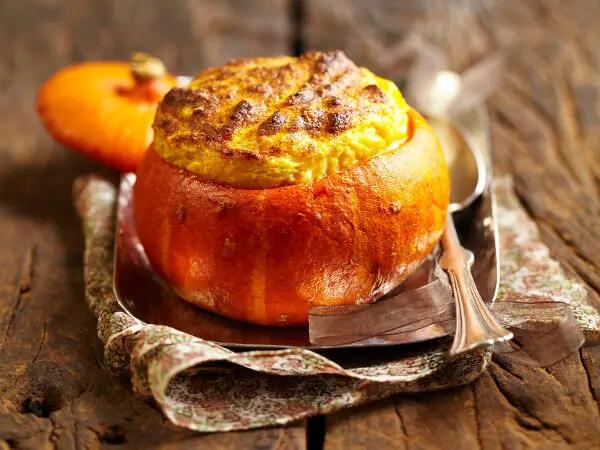 Recettes : Potimarron soufflé au fromage de chèvre