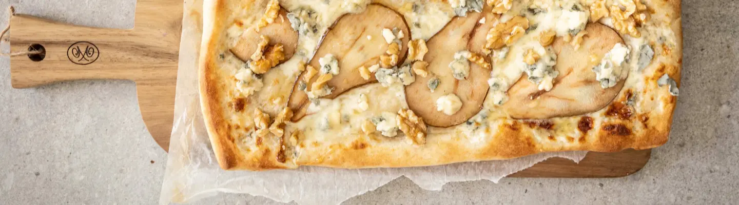 Recette : Tarte aux poires et roquefort