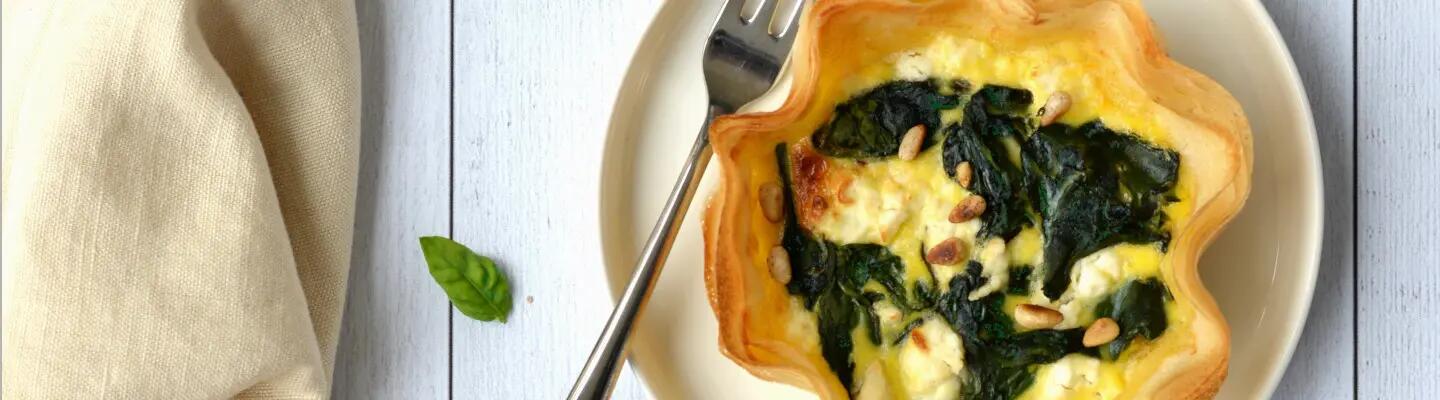 Recette : Tartelettes aux épinards et feta