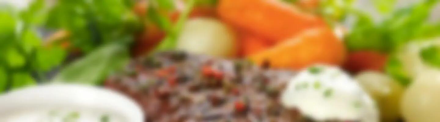 Entrecôte et sa sauce au fromage frais ail & fines herbes Recette au