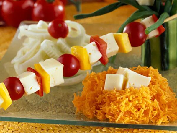 Recettes : Plateau fraîcheur et sa brochette de fromage 