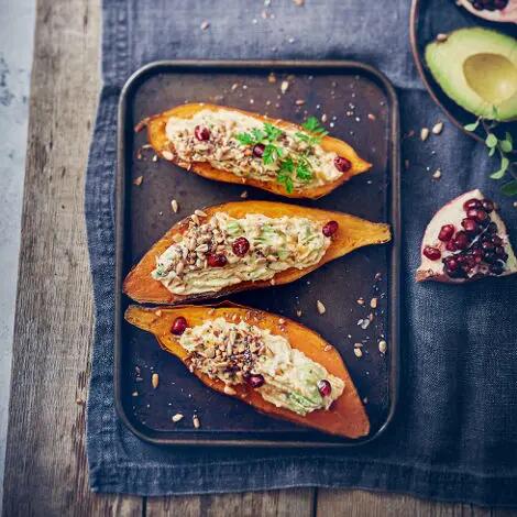 Recette : Patates douces farcies au fromage frais