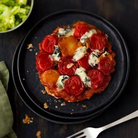 Recette : Tatin de tomates cerise au bleu