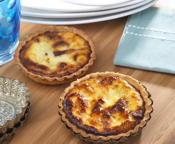  Quiche au fromage de chèvre frais et aux petits lardons