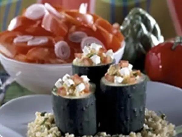 Recettes : Salade de concombre et tomates et au fromage frais