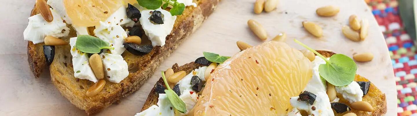 Tartine au pamplemousse