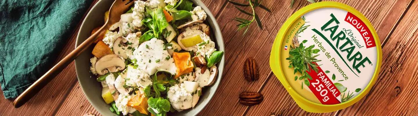 Recette : Salade de patates douces, sauce au fromage