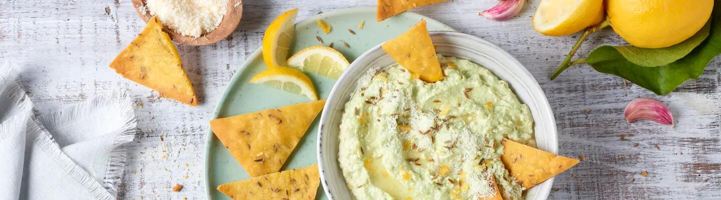 Recette : Houmous de fèves au fromage italien