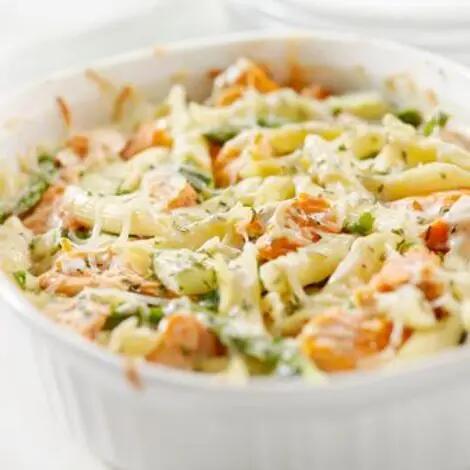 Gratin de pâtes au microondes Recette au fromage