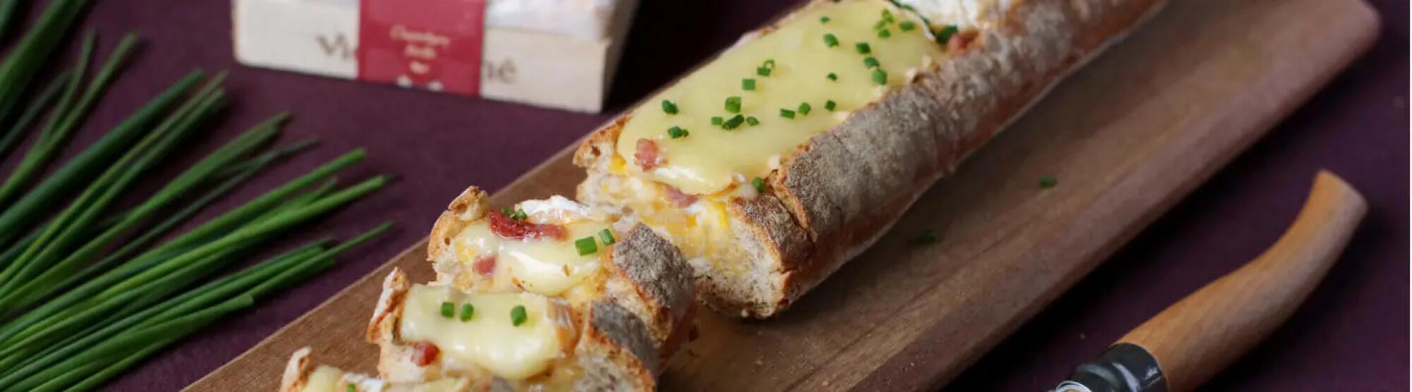 Recette : Baguette apéritive au fromage