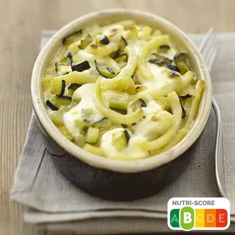 Recette : Gratin de macaronis aux courgettes et fromage frais