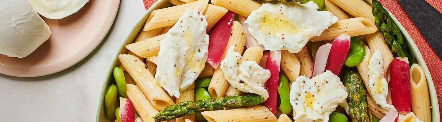 Recette : Salade de pâtes et mozzarella di bufala
