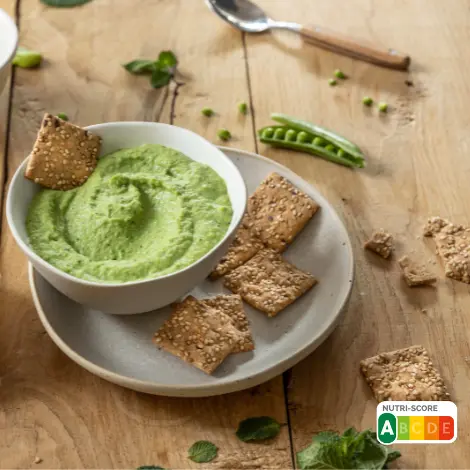 Recette : Dip fèves petits pois menthe et fromage de brebis