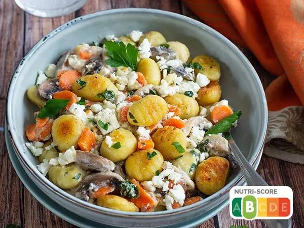 Gnocchis aux champignons et à la feta