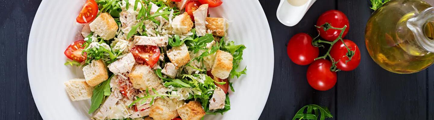 Recette : Salade au poulet et bleu de bresse sauce au miel