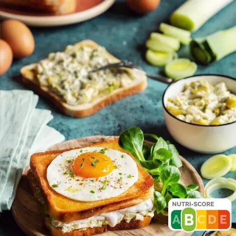 Recette : Croque-monsieur aux poireaux et fromage frais