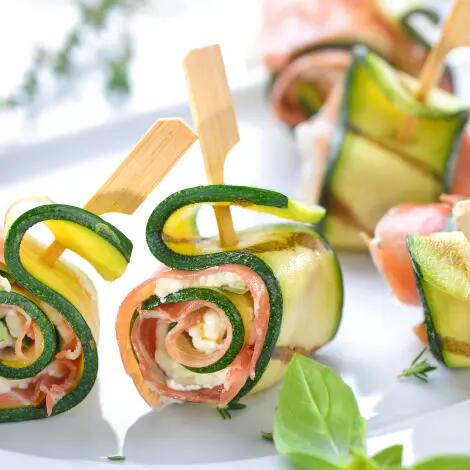 Recette : Tapas de lomo, courgettes et fromage de brebis