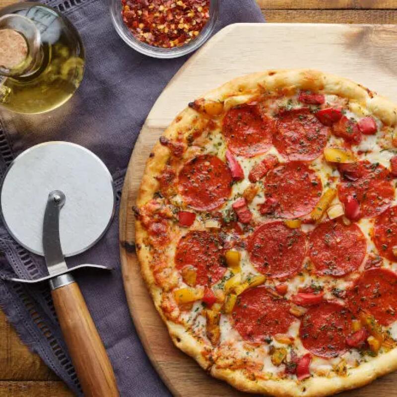 Recette : Pizza au bleu et chorizo
