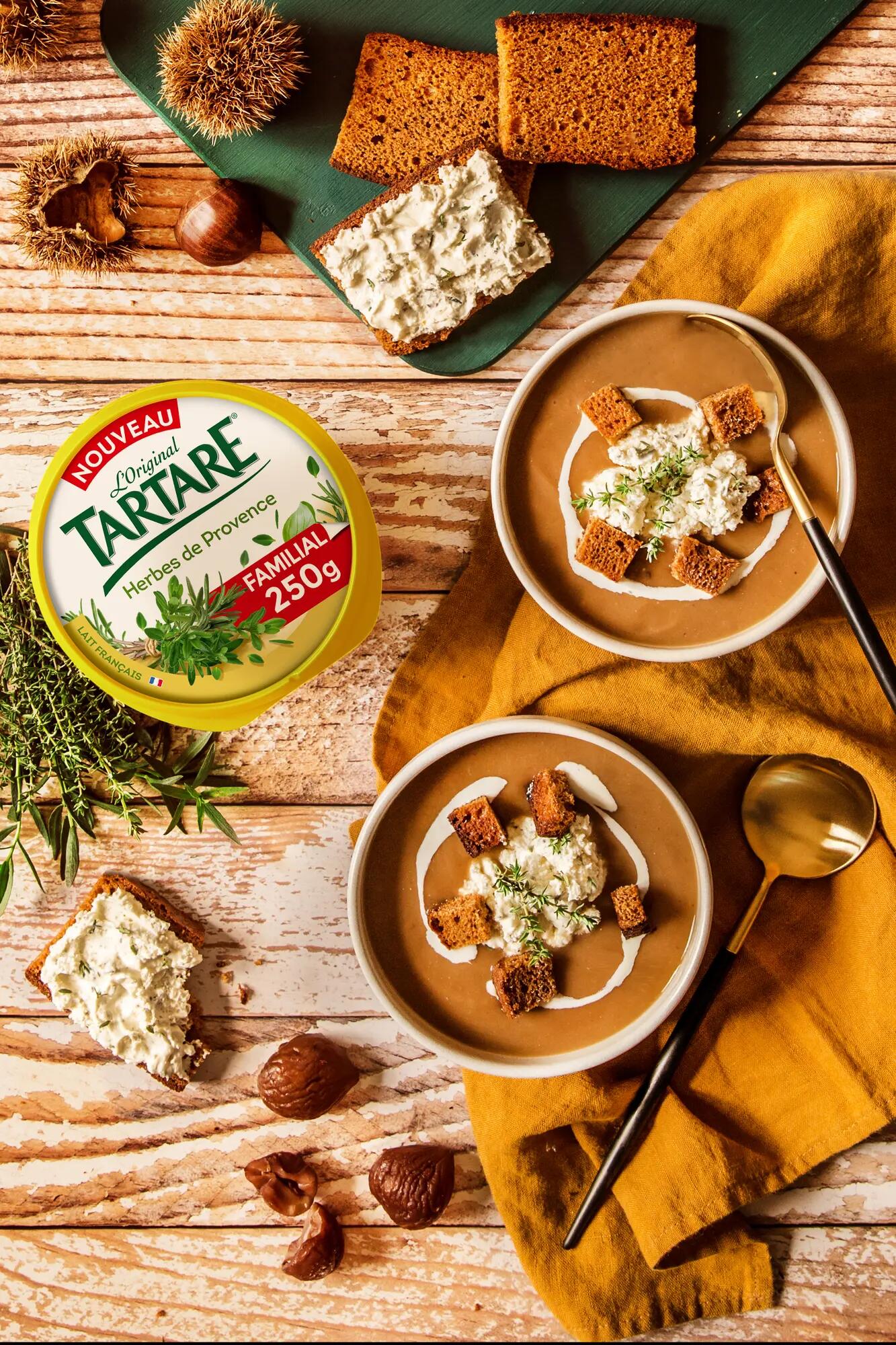 Velouté de châtaigne au Tartare®