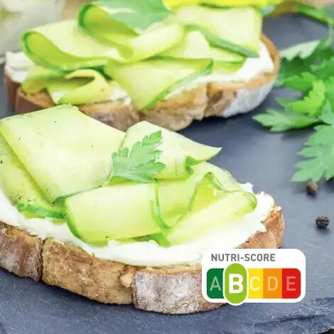 Recette : Bruschetta aux courgettes et fromage