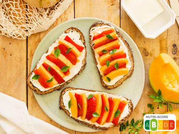 Tartines melon et St Môret