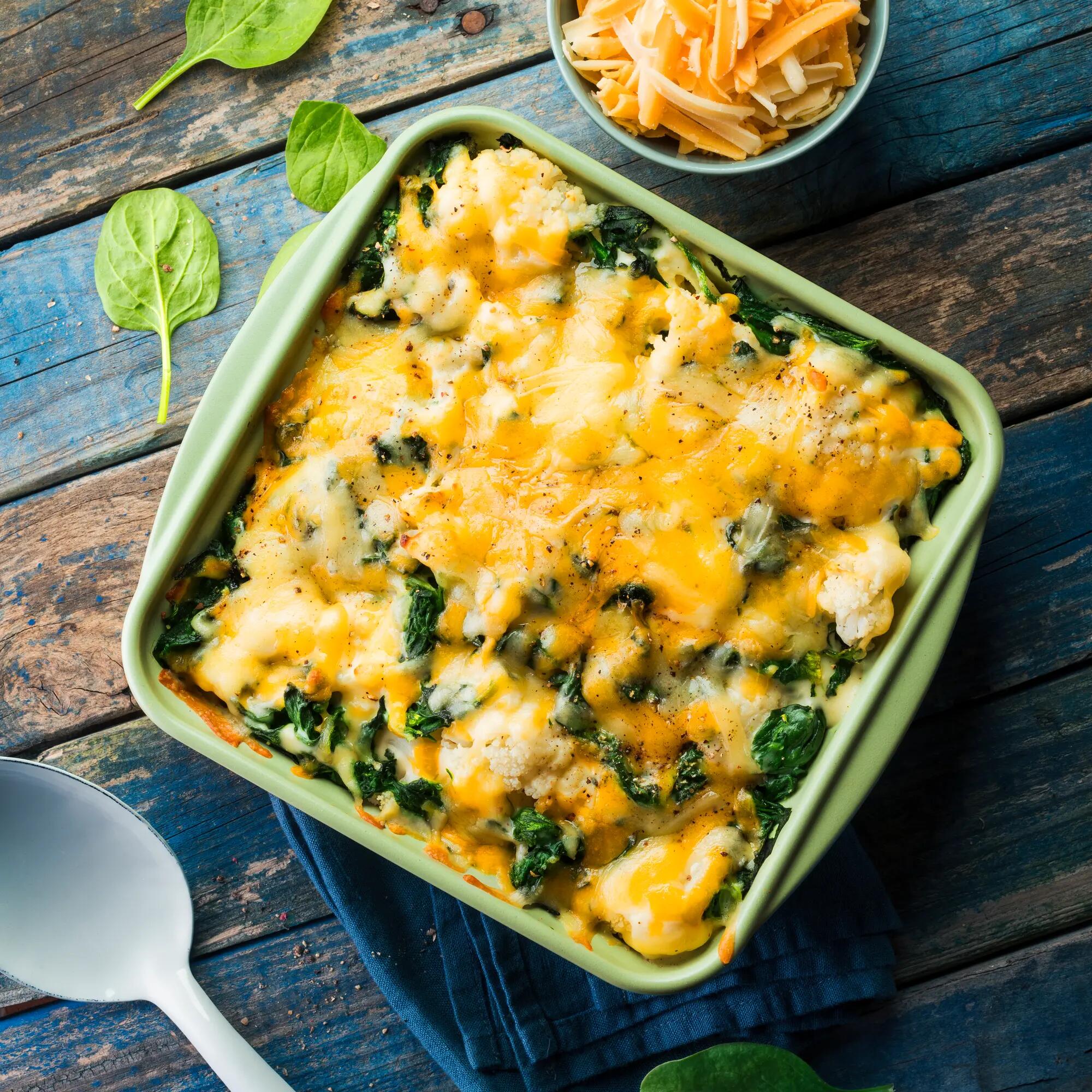 Gratin de chou-fleur au cheddar
