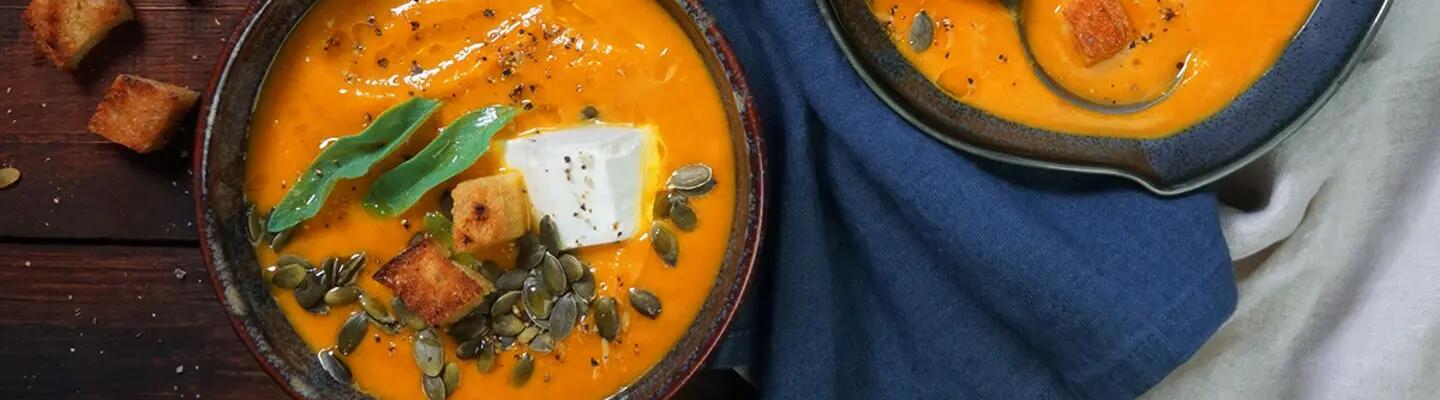 Recette : Velouté de potimarron au fromage frais