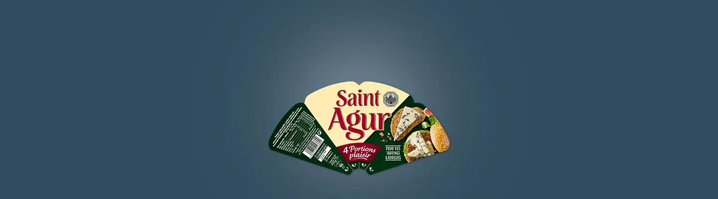 SAINT-AGUR-PORTION-4x25 sur fond bleu