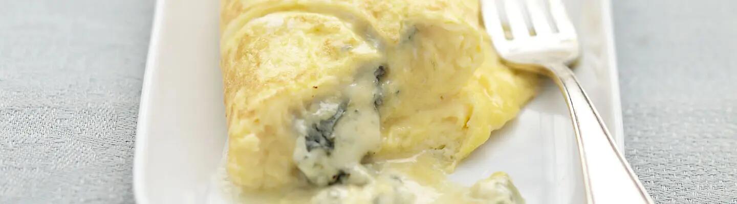 Recette : Omelette au Bleu d’Auvergne