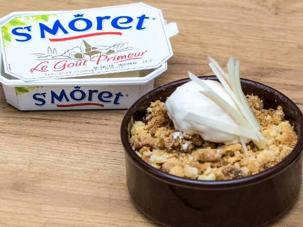 Recettes : Crumble de rhubarbe, glace vanille au fromage frais