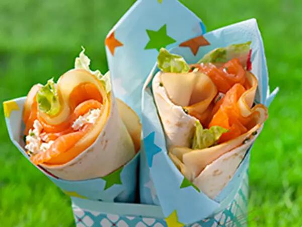Recettes : Wrap au saumon fumé, fromage et citron