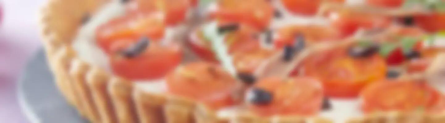 Recette : Tarte fine à la niçoise et au fromage frais