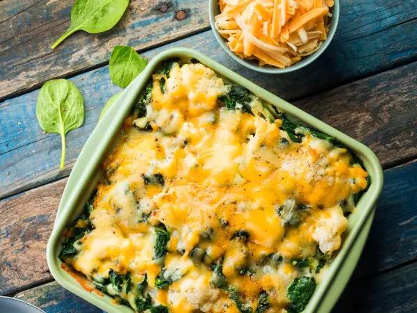 Gratin de chou-fleur au cheddar râpé