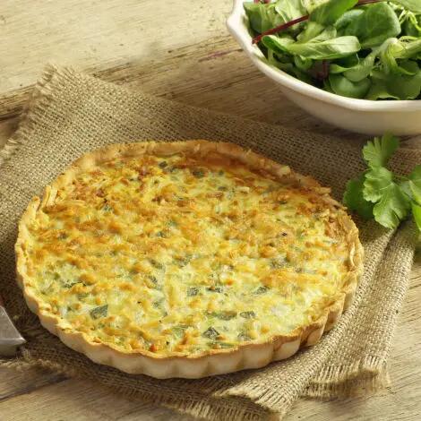 Recette : Quiche au chèvre frais, poireaux et pommes de terre