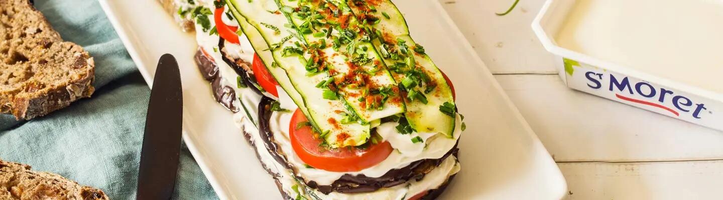 Recette : Millefeuille de légumes d'été au fromage frais