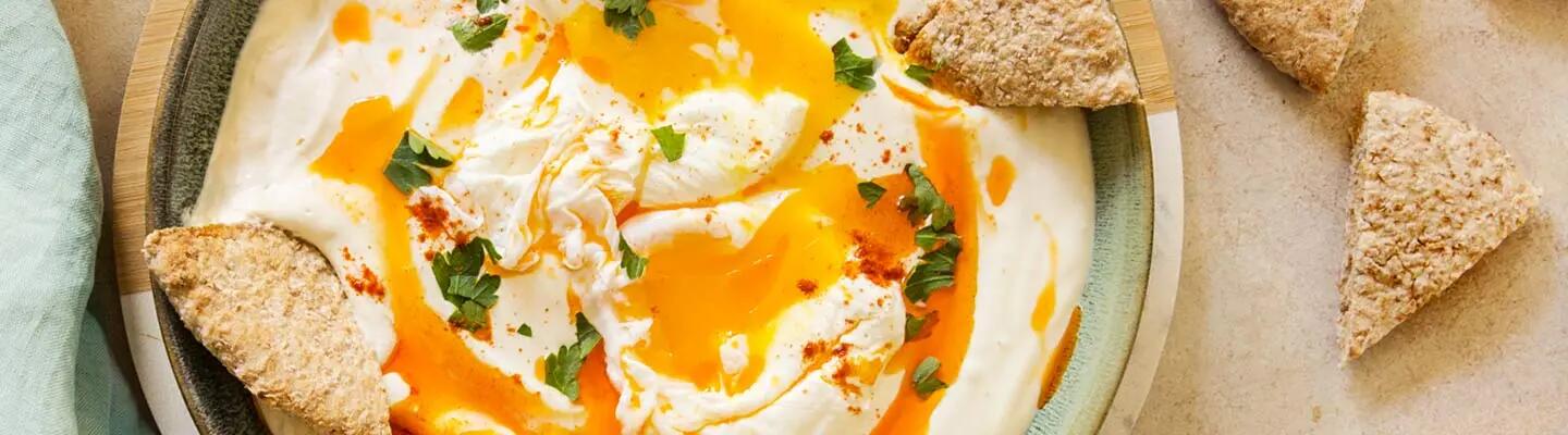 Recette : Œufs pochés, sauce au fromage frais  